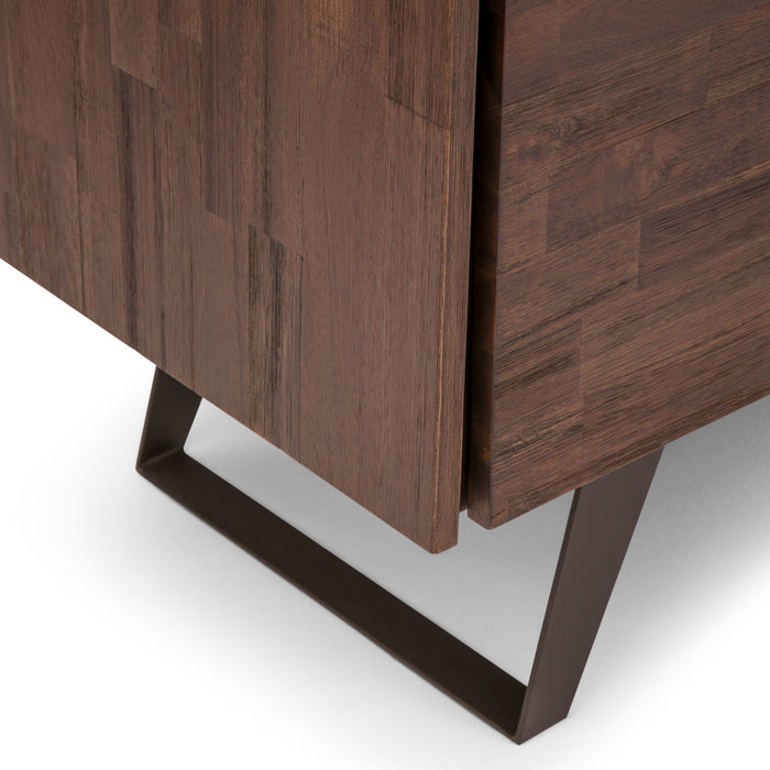 Lowry - Medium Storage Cabinet - Distressed Charcoal Brown
