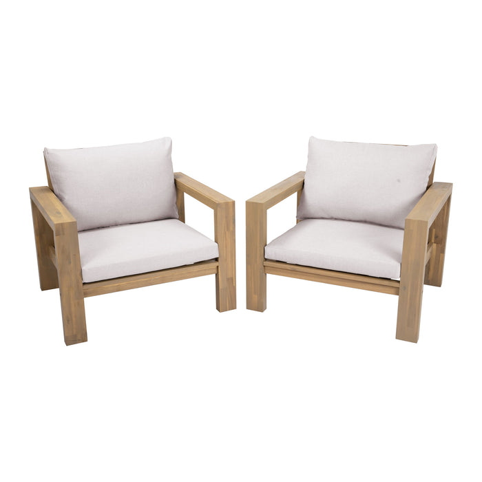 Stylish Outdoor Chair Set With Cushions For Garden (Set of 2) Hearth and Haven