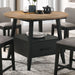 Arunda Yukon - Round Counter Height Dining Table With Pedestal Base And Built In Drawer - Oak Furniture Max