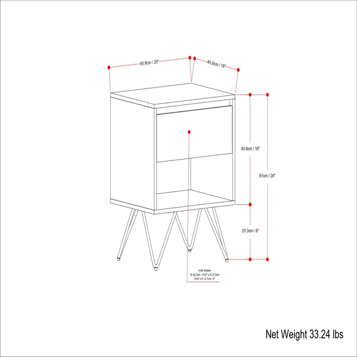 Hunter - Nightstand - Natural Simpli-Home