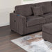 Upholstered L - Shaped 4 Piece Sectional Set With USB, Cocktail Ottoman Home Essentials