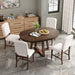 Dining Set With Leaf Round Table And 4 Upholstered Chairs Hearth and Haven