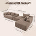 U-Shaped Modular Sofa With Cup Holders And Storage For Living Rooms - Coffee Home Essentials
