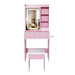 Small Makeup Vanity Desk With Adjustable LED Lights Home Essentials