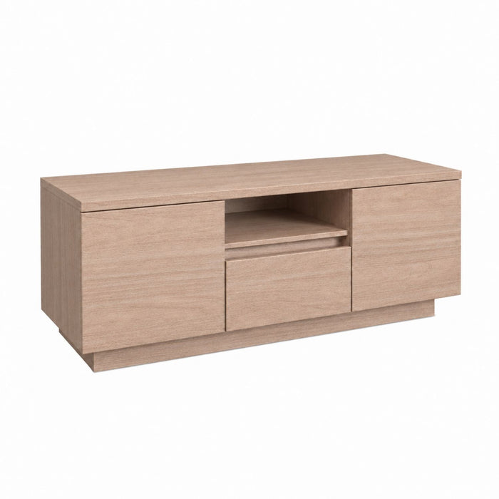 TV Stand For TVs Up To 50" With 1 Drawer And 2 Doors - Walnut Home Essentials