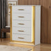 Obsession - 5 Drawer LED Chest - White Matrix Furniture Group