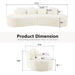 Modern Curved Sofa With Pillows Home Essentials