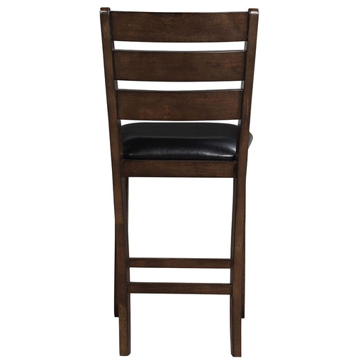Urbana - Counter Height Chair (Set of 2) - Black Synthetic Leather & Espresso ACME
