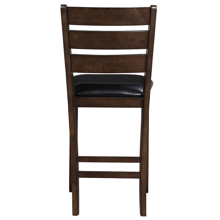 Urbana - Counter Height Chair (Set of 2) - Black Synthetic Leather & Espresso ACME