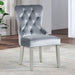 Upholstered Wingback Dining Chair (Set of 2) - Dark Gray / Silver Home Essentials