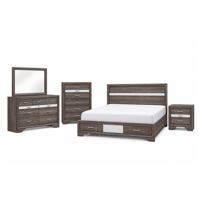 Ryder - 5 Piece Bedroom Set With Drawer Footboard Global Furniture USA