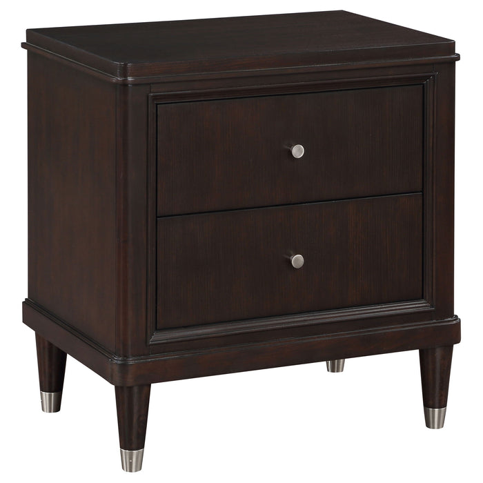 Niguel - 2 Drawer Nightstand With Felt Lined Top Drawer - Brown Furniture Max