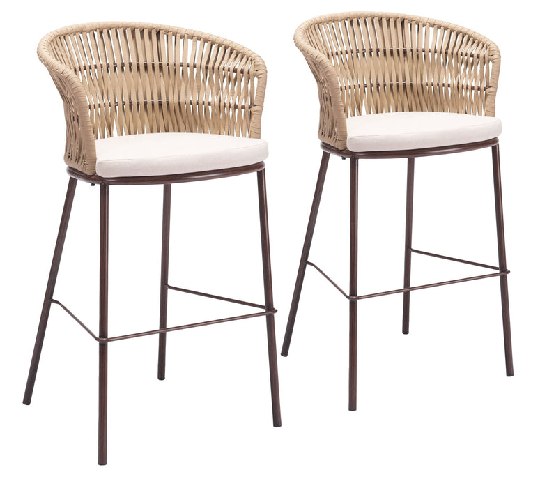 Freycinet - Barstool (Set of 2) Zuo Modern