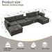 Oversized Modular Sectional Sofa With Multi Functional Console Home Essentials