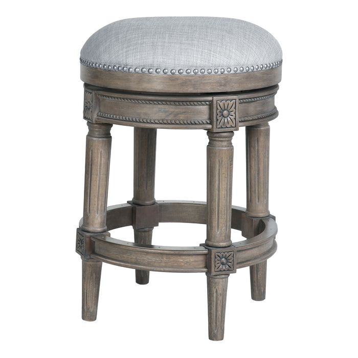 Rustic Elegance Backless Swivel Stool Home Essentials