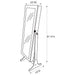 Rosalba - Jewelry Cheval Mirror With Tilting Full Length Mirror And Hidden Storage - Light Gray Furniture Max