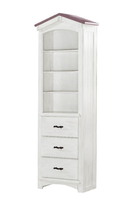 Tree House - Bookcase Cabinet - Pink & White ACME