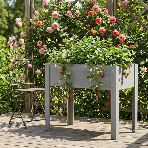 Raised Garden Bed With Legs, Elevated Planter Box For Outdoor Plants Daily Nest