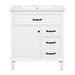 Bathroom Vanity With Sink Top, Flip Drawers, Adjustable Shelf Hearth and Haven