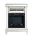 Noralie - 24" Fireplace - Mirrored & Faux Diamonds ACME
