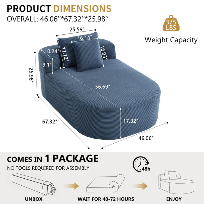Oversized Chaise Lounge Sofa Bed With Deep Seat And Soft Pillows Home Essentials