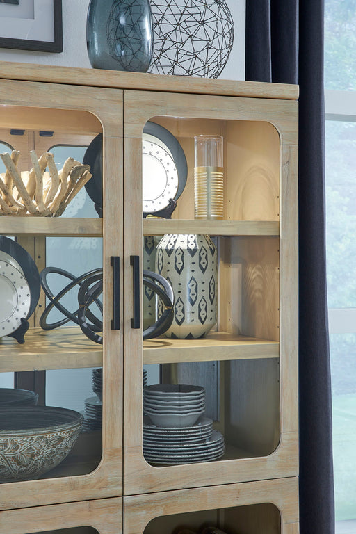 Somerset - Buffet Curio - Butternut and Omari Natural Magnussen Furniture