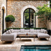 Laguna - Aluminum Outdoor Patio Coffee Table - Natural Meridian Furniture