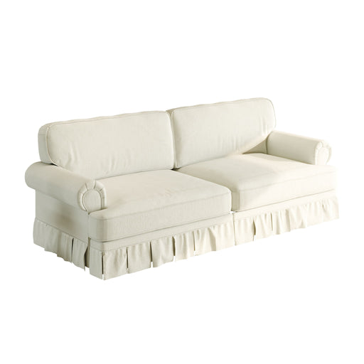 Luxuriously Comfortable Cloud Couch Sofa With Elegant Rolled Arms & Pleated Skirt Design Home Essentials
