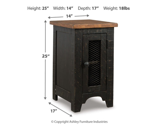 Valebeck - Chair Side End Table - Black / Brown Signature Design by Ashley®