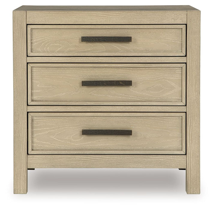 Calmoro - Three Drawer Night Stand - Gray Ashley®