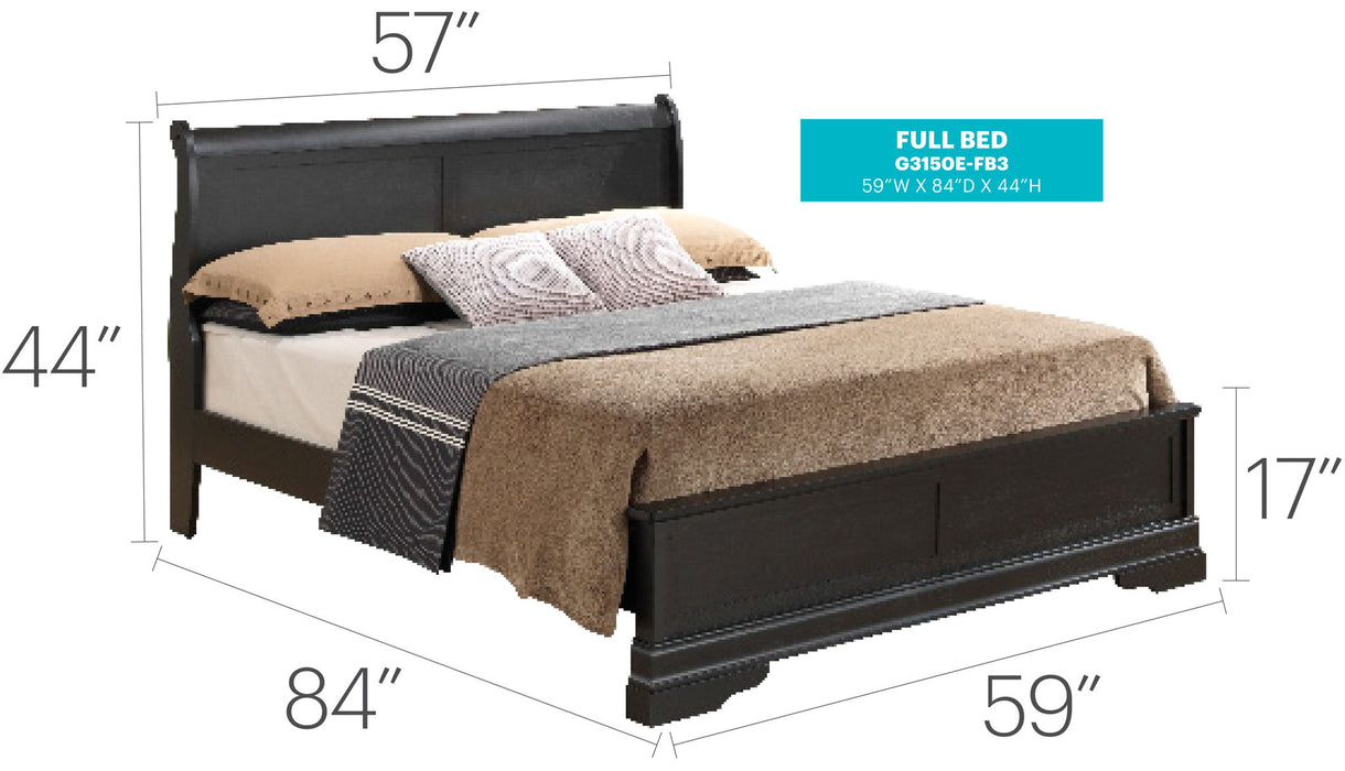 Sleigh Bed With Low Footboard