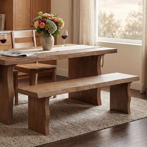 Indoor Dining Bench, Fits 3 People - Pine Noble House