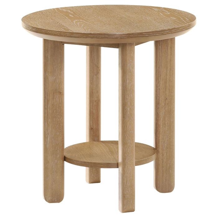 Crispin - Round Table With Lower Shelf Furniture Max