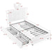 Upholstered Bed With Oversized Rabbit Ear Headboard, LED Lights & 4 Storage Drawers Home Essentials