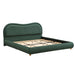 Upholstered Platform Bed Frame With Curved Headboard Home Essentials
