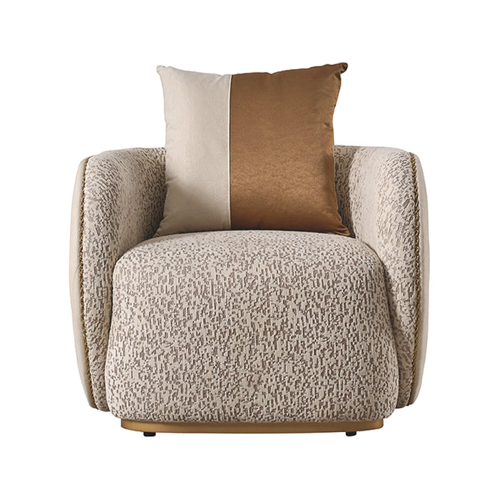Gineverra - Accent Chair - Biscotti / Ivory Gold Michael Amini