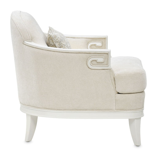 La Marisia - Chenille Matching Chair - Tranquil / Creamy Pearl Michael Amini