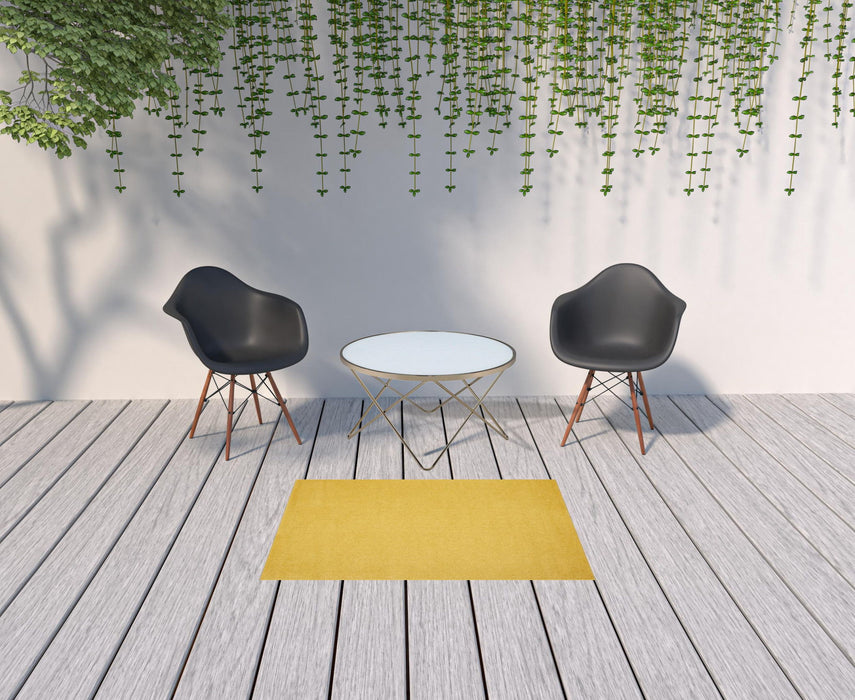 3' X 5' Non Skid Indoor / Outdoor Area Rug - Yellow