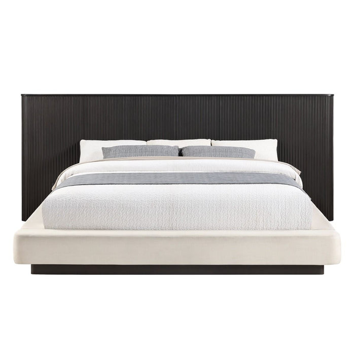 Clayten - Queen Bed - Beige / Espresso ACME