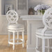 Stool With Back And Swivel Upholstered Seat Home Essentials