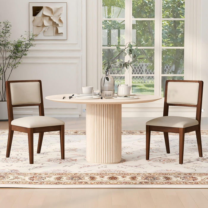 Compact Ergonomic Upholstered Side Chairs (Set of 2) Home Essentials