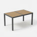 Rectangle Outdoor Patio Table With Slatted Top - Gray Home Essentials