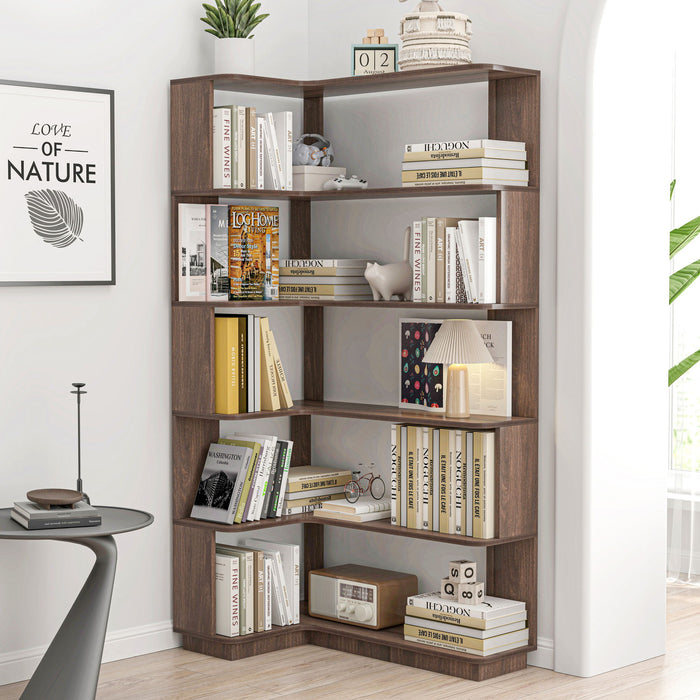 L-Shaped Design Corner Bookshelf Home Essentials