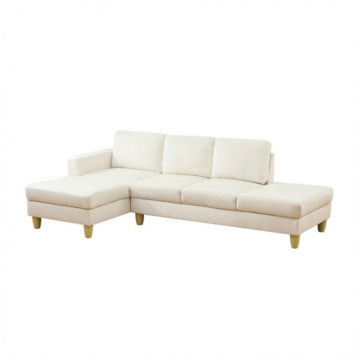 L - Shaped Sectional Sofa With Chaise & Ottoman Home Essentials