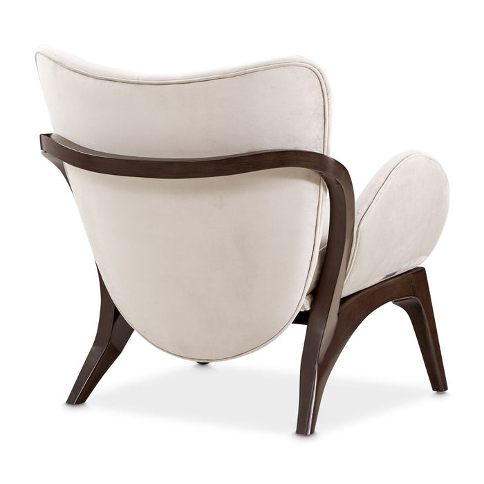 Camellia Field - Velvet Accent Chair - Porcini / Warm Pecan