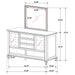 Dennis - 11 Drawer Dresser With Mirror - Cream White Furniture Max