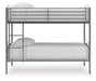 Lanceburg - 3 Pc. - Twin Over Twin Bunk Bed And 2 Mattresses - Gray Signature Design by Ashley®