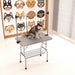 Folding Dog Pet Grooming Table Stainless Steel Frame Rubber Mat On Board With Adjustable Arm And Clamps Pet Dog Cat Grooming Table Daily Nest