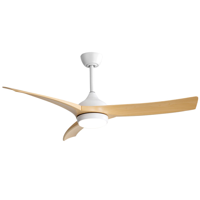 52" Ceiling Fan With 18W LED Light And Remote Control, 3 Blades DC Motor Daily Nest