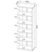 5 Shelf Bookcase - Gray Furniture Max